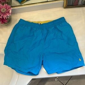 Mens Polo by Ralph Lauren swim trunks. Size L. Aqua. Like  new